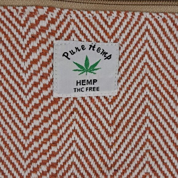 Handmade Pure Hemp Crossbody Bag Multiple Pockets Multi Color Stripes NWOT - Picture 2 of 7